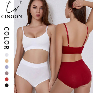 Seamless Wireless Bra & Crop Top Set